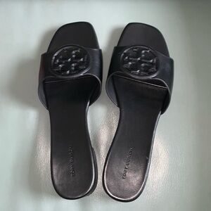 Tory Burch Black Sandals with Studded Sole